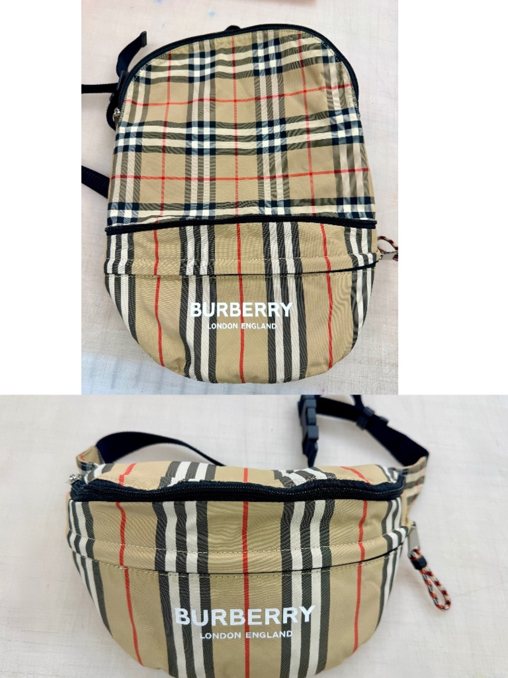 BURBERRY 2-in-1 Convertible Backpack & Belt Bag